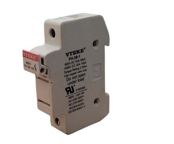 Cylindrical DIN Rail Fuse-holder 10 X 38