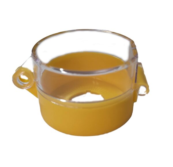 BUTTON PROTECTION WITH COVER -YELLOW + TRANSPARENT