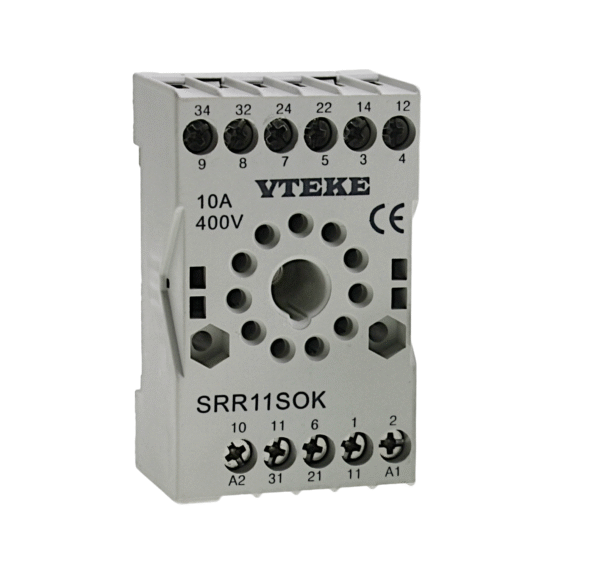 Relay Socket 10A, 3 Contact, 11PIN