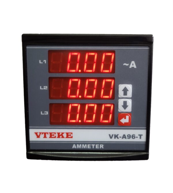 Three Phase Ammeter 96 X 96