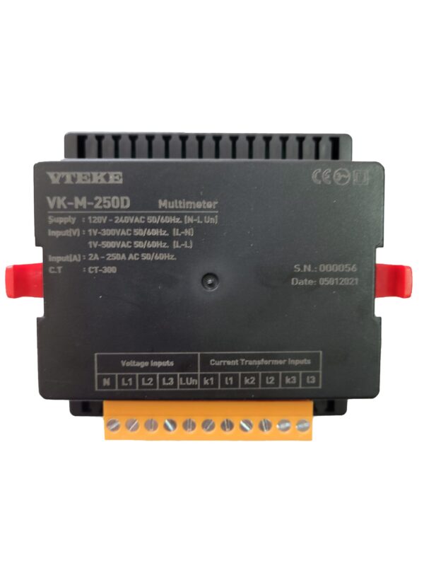 Multimeter & Energy Analyzers Panel Multimeter 96×96, Direct connection with built-in Current Transformers 250A - Image 2